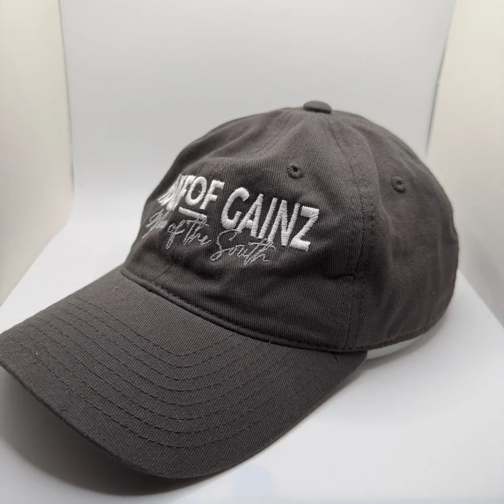 House of Gainz Mecca of the South Embroidered Gym Hat Gray Cotton Dad‎ Cap 205